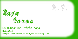 maja voros business card