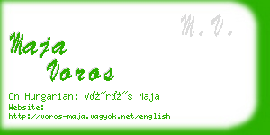 maja voros business card